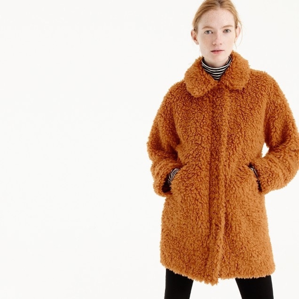 BRAND NEW J.CREW TEDDY BEAR COAT